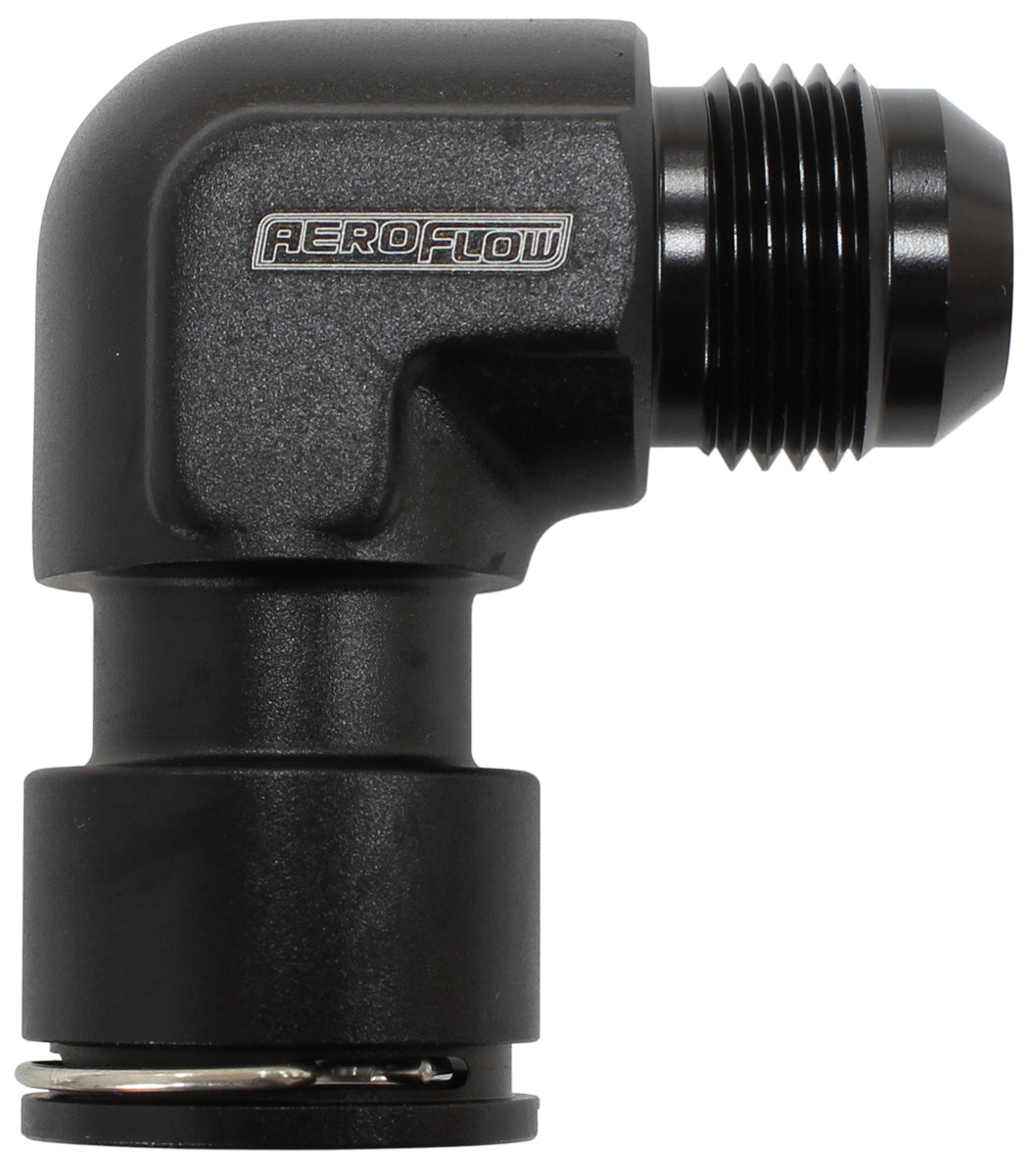 LSA S/CHARGER WATER FITTING 90DEG TO -10AN CLIP ON F/MAL