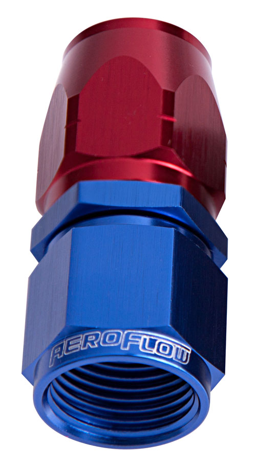 ALLOY STRAIGHT HOSE END -4AN  BLUE CUTTER STYLE SWIVEL NUT