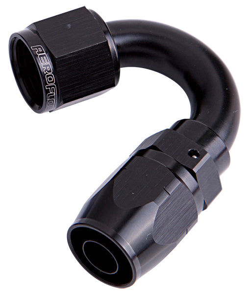 ALLOY 150 DEG HOSE END -6AN BLACK CUTTER STYLE FULL SWIVEL Default Title