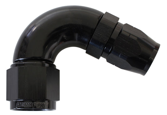 STEPPED 120 DEG HOSEEND -6 HOSTO -8AN REDUCER HOSE END BLACK