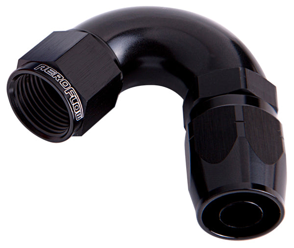 ALLOY 120 DEG HOSE END -10AN BLACK CUTTER STYLE FULL FLOW Default Title