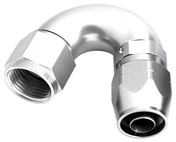 ALLOY 150 DEG HOSE END -4AN SILVER CUTTER STYLE FULL FLOW Default Title