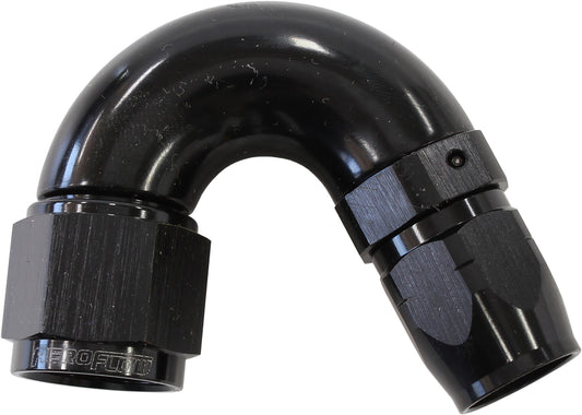 STEPPED 150 DEG HOSEEND -6 HOSTO -8AN REDUCER HOSE END BLACK
