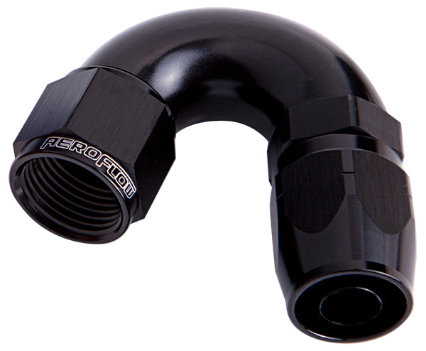ALLOY 150 DEG HOSE END -6AN BLACK CUTTER STYLE FULL FLOW Default Title