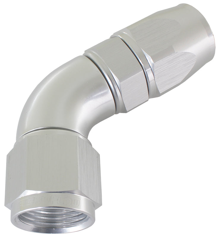 60 DEG -3AN FULL FLOW TEFLON HOSE END SILVER 1 PIECE FULLFL Default Title