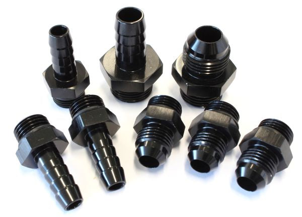 AEROFLOW SURGE TANK FITTINGS BLACK REPL KIT BARB & AN FITT Default Title