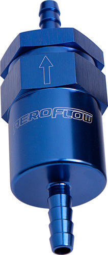 BILLET FUEL FILTER 3/8" BARB BLUE 30 MICRON BRONZE FILTER Default Title