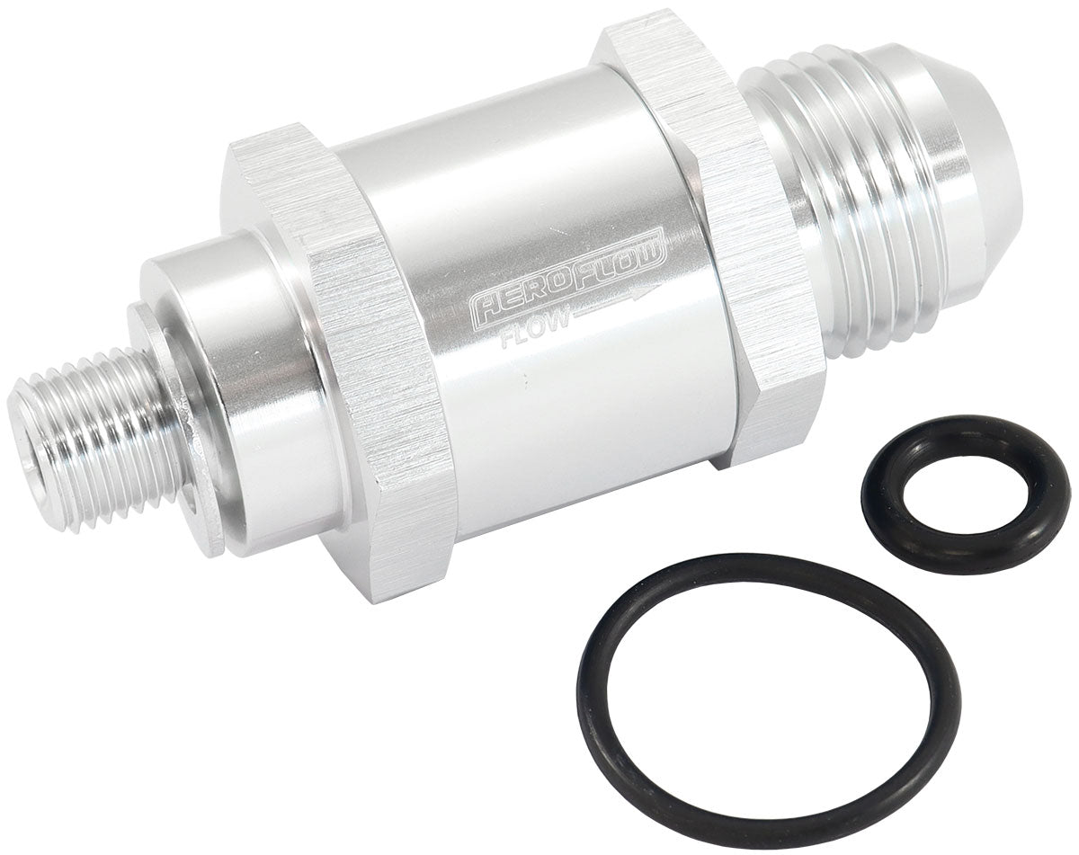 M10 X 1.0MM X -8AN CHECK VALVESILVER MALE TO MALE BOSCH PUMP Default Title