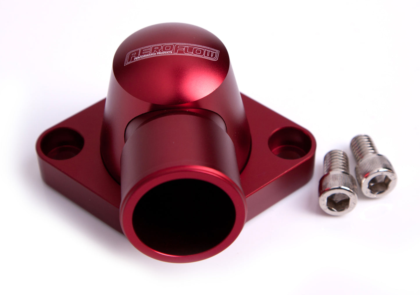 BILLET THERMOSTAT HOUSING     RED SWIVEL SBC BBC