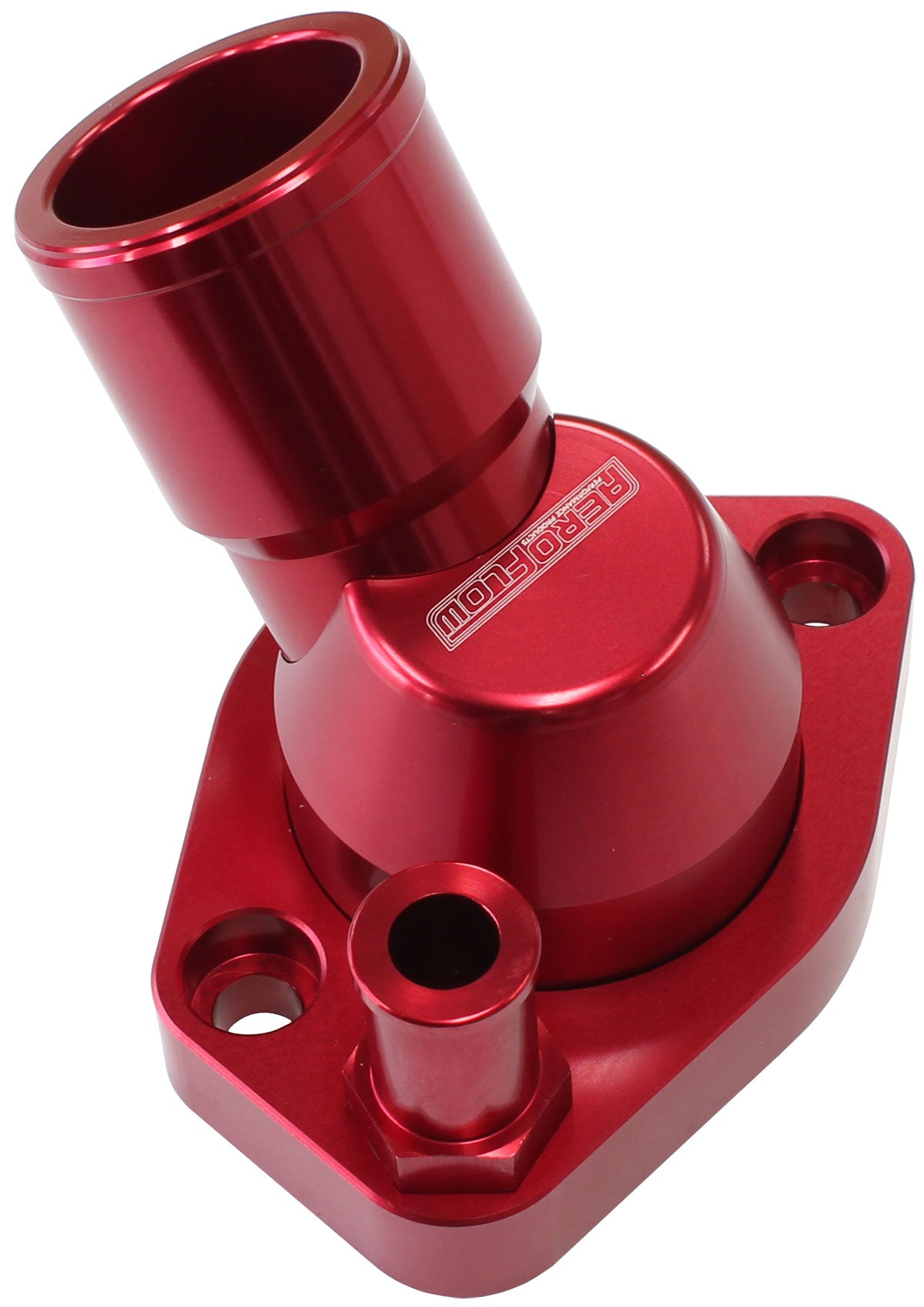 FORD SB WINDSOR 45 DEG SWIVEL RED THERMOSTAT HOUSING        SBF Aeroflow - AF 64-2233R