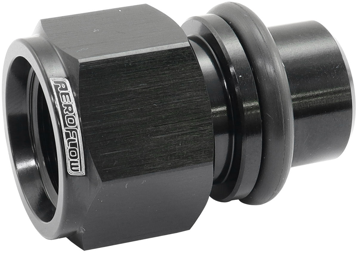 FORD BARRA THERMOSTAT -8ORB   PRESS IN ADAPTER FITTING HEATETURBO Aeroflow - AF 64-4042BLK