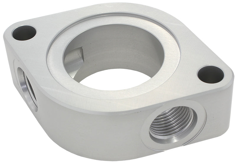 CHEV THERMOSTAT WATER NECK SPACER WITH 2 X -8ORB AUX PORT Default Title