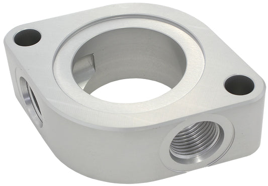 CHEV THERMOSTAT WATER NECK    SPACER WITH 2 X -8ORB AUX PORT