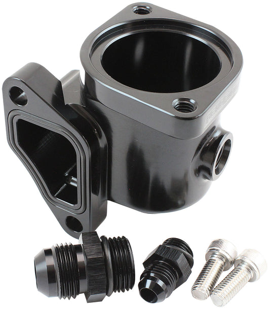 FORD BA BF FG FALCON LOWER    THERMOSTAT HOUSING BARRA      6CYL Aeroflow - AF 64-4136BLK
