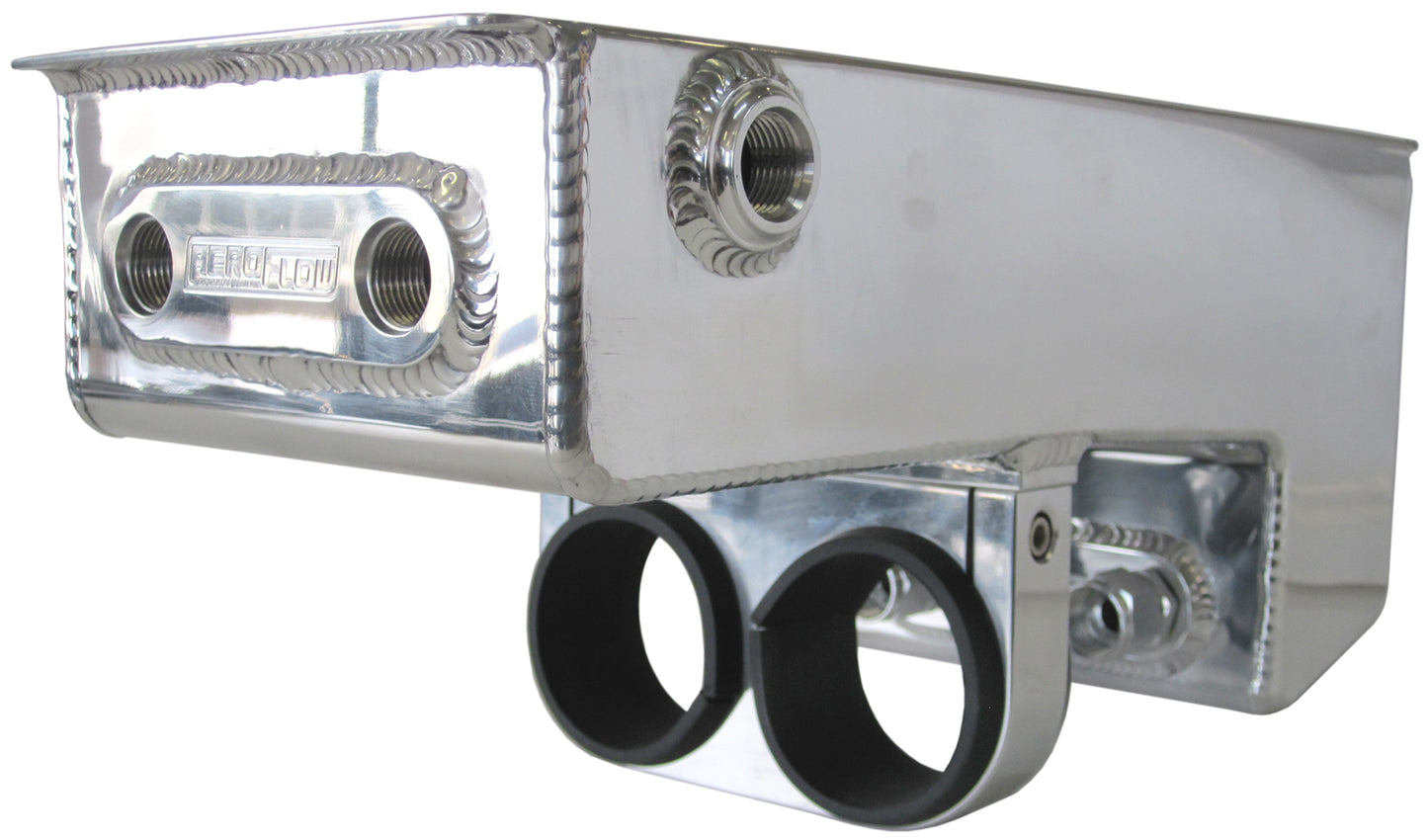 DUAL FUEL PUMP UNDER CAR SURGE TANK POLISHED 4.75L CAPACITY 77-1044 Default Title