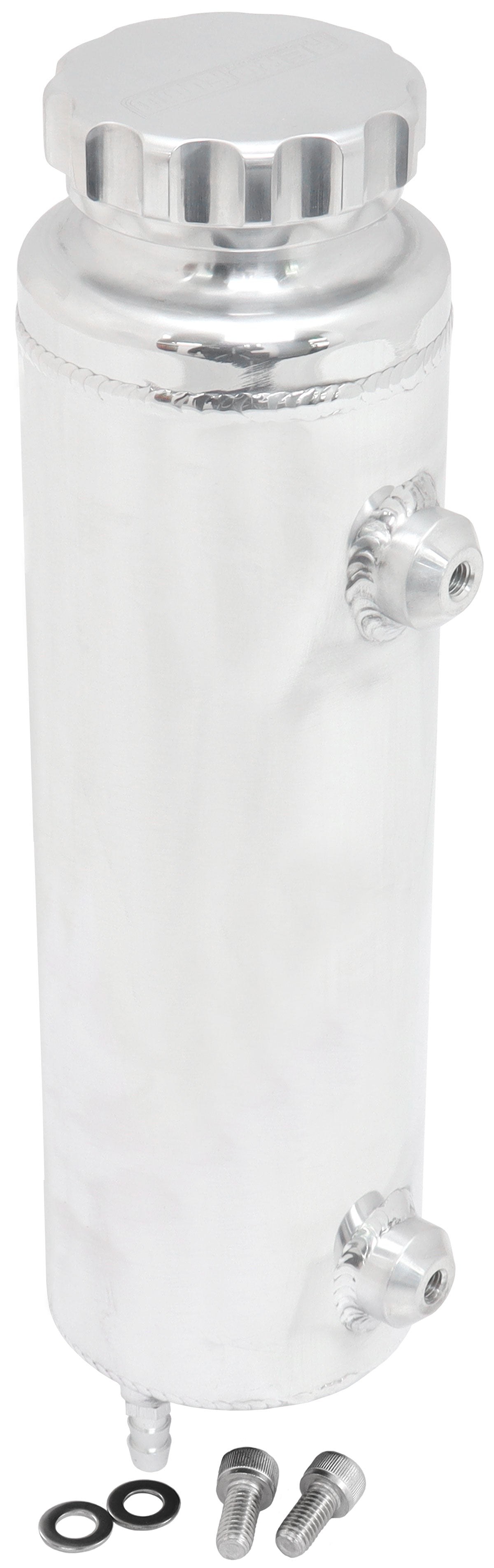 UNIVERSAL RADIATOR OVERFLOW TANK 12" x 3.5" -4ORB POLISHED Default Title