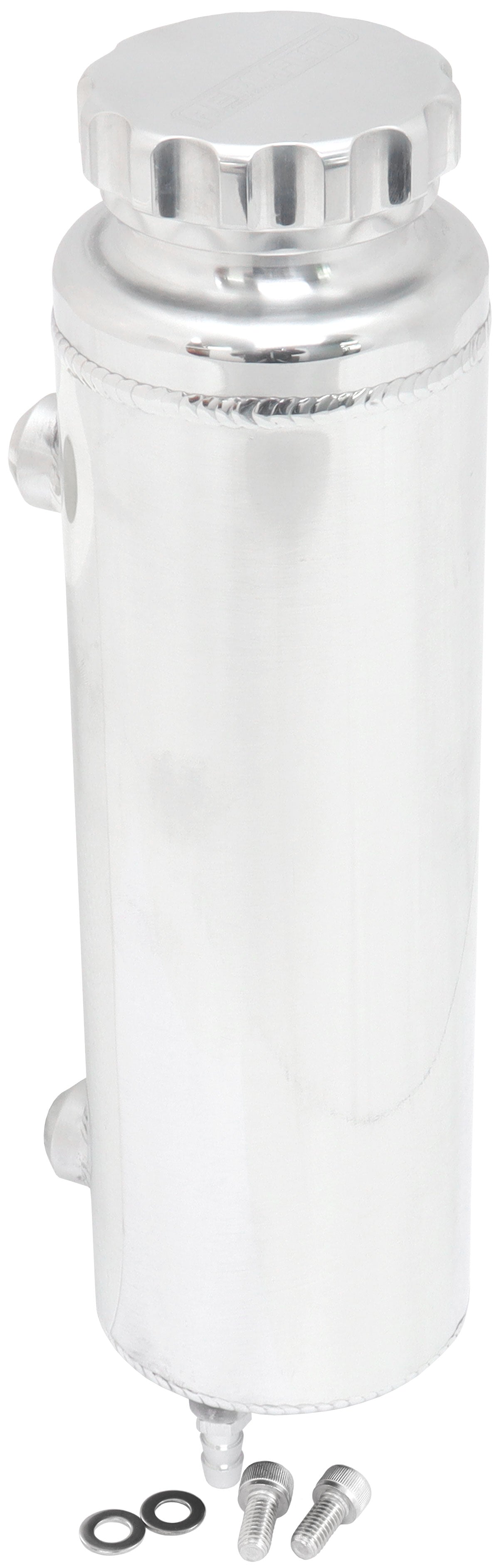UNIVERSAL RADIATOR OVERFLOW TANK 12" x 3.5" -4ORB POLISHED Default Title