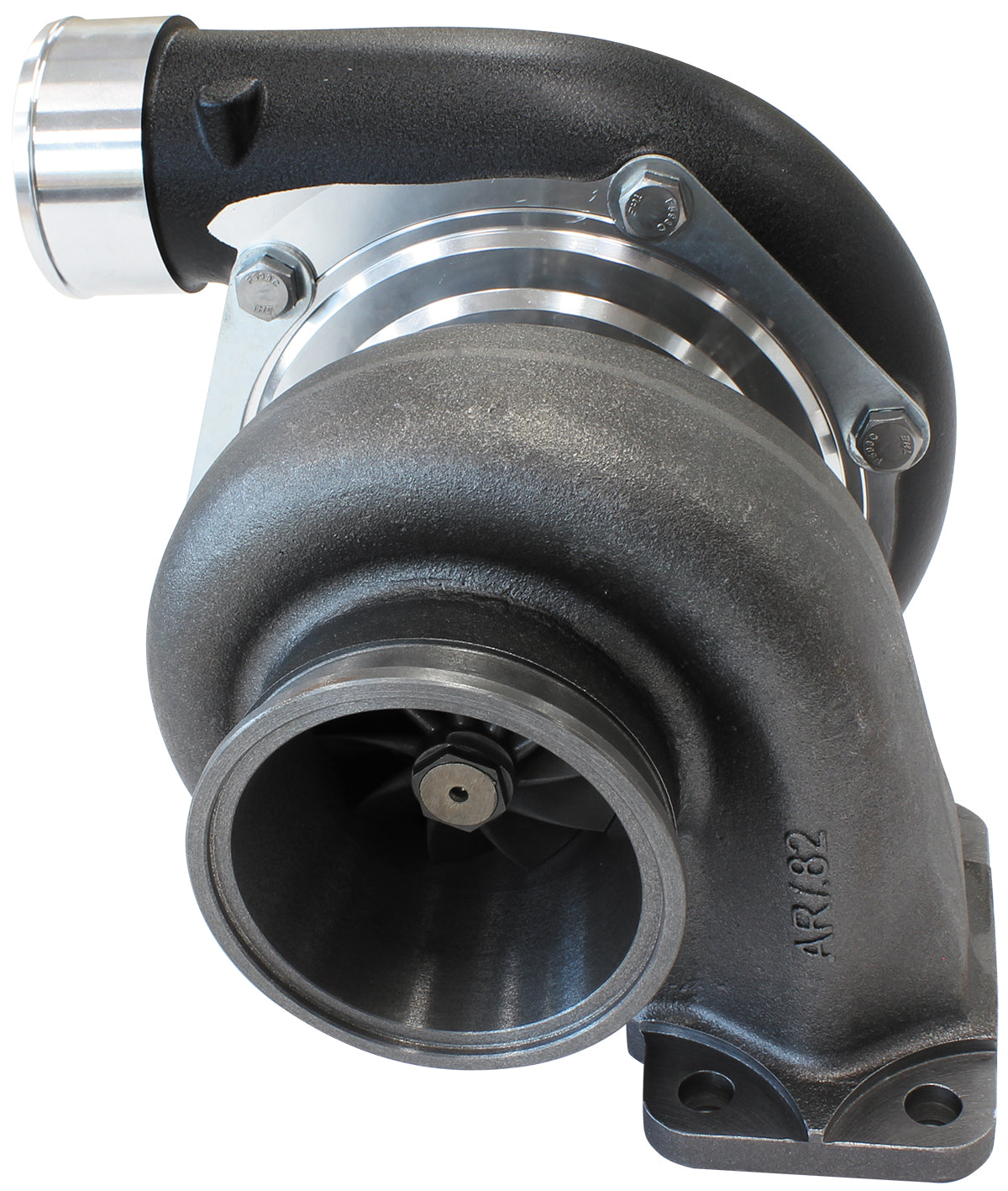 BOOSTED 6662 .82 T3 FLANGE V-BAND OUTLET GTX3582 BLACK