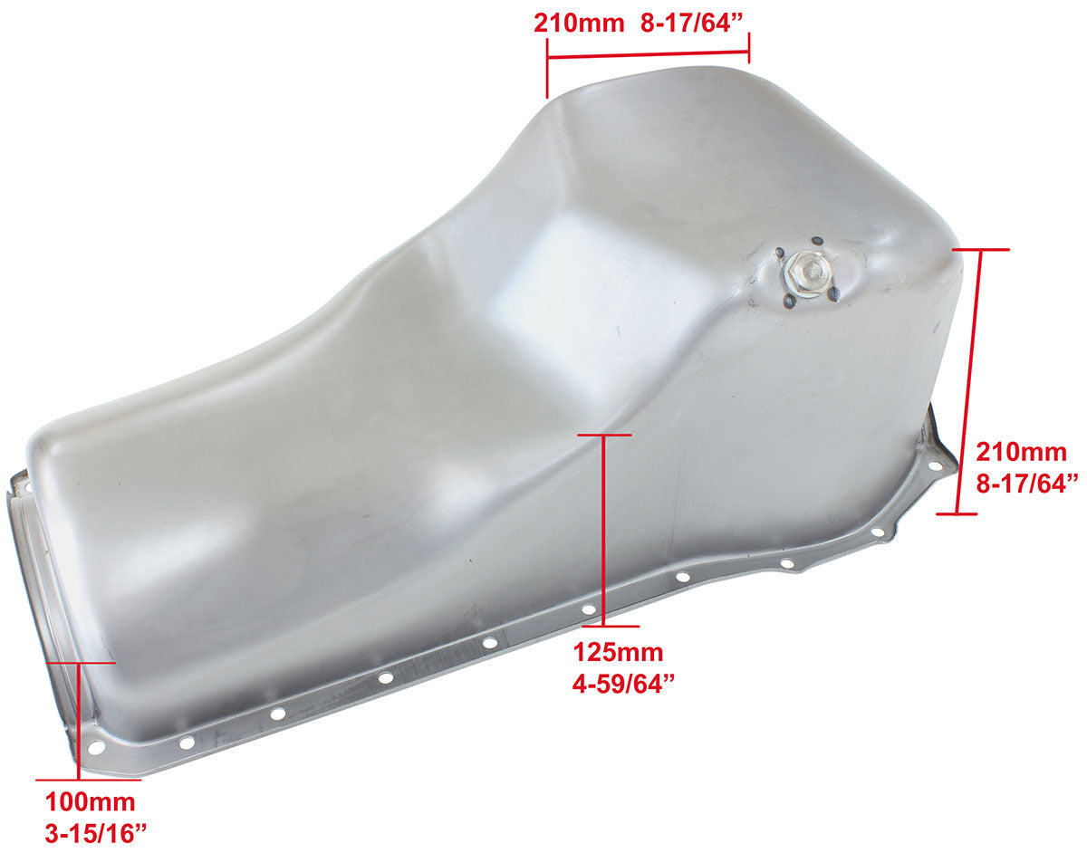 STOCK OIL PAN FORD 302/ 351C FRONT SUMP RAW