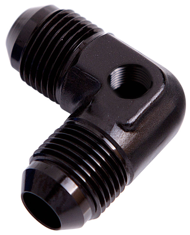 90 DEG UNION -6AN WITH 1/8"   PORT BLACK Default Title