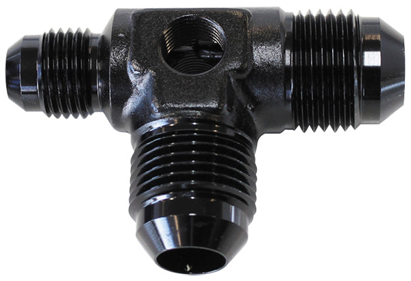 MALE FLARE TEE -8AN X 2 90 DEGAND 1 X -6AN 1/8 PORT 2 SIDES