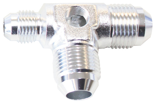 MALE FLARE TEE -8AN X 2 90 DEGAND 1 X -6AN 1/8 PORT 2 SIDES