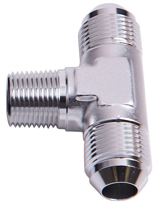 TEE -3AN WITH 1/8" NPT ON SIDESILVER AN TEE WITH NPT ON SIDE