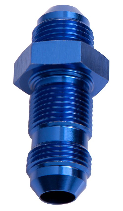 STRAIGHT BULKHEAD -8AN        BLUE BULKHEAD NUT SEPERATE