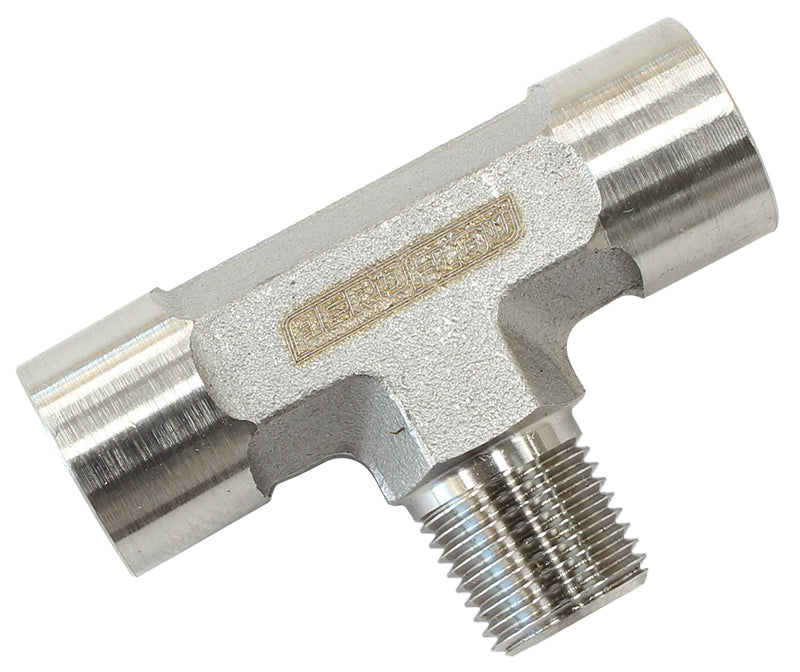 1/8" BSPT female tee male sidestainless steel male on side