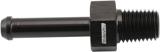 MALE 1/16" NPT TO 3/16" BARB  BLACK STRAIGHT MALE TO MALE