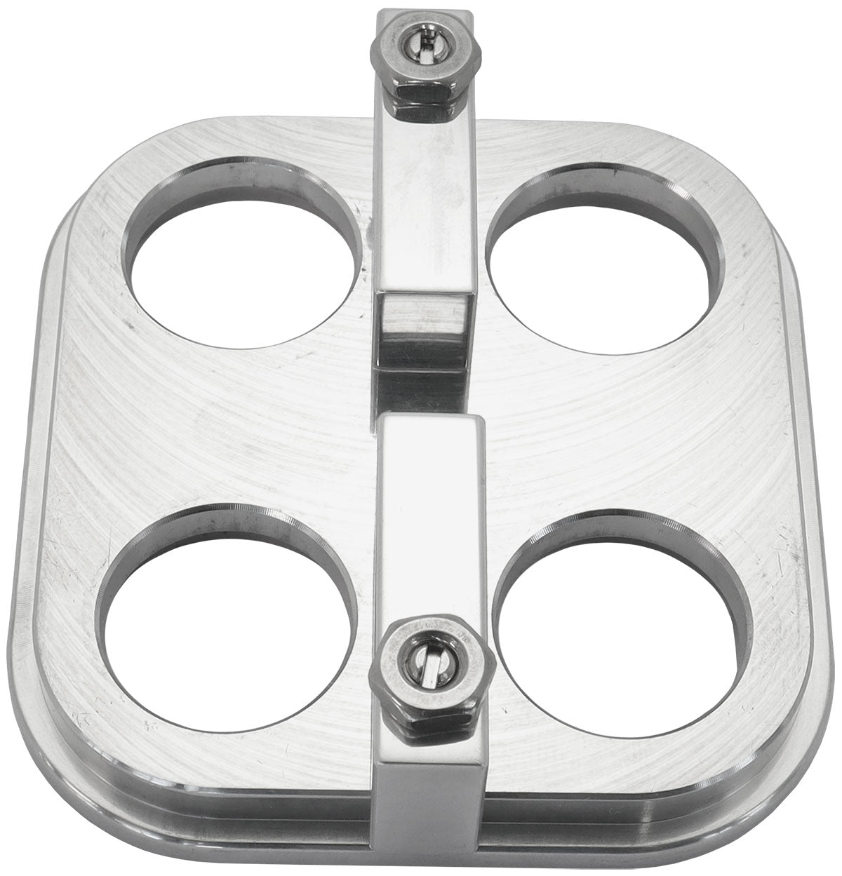 BILLET BULKHEAD PLATE 4 PORT SQUARE MODULAR UNIVERSAL POL AN AC Aeroflow - AF 88-2021 Default Title