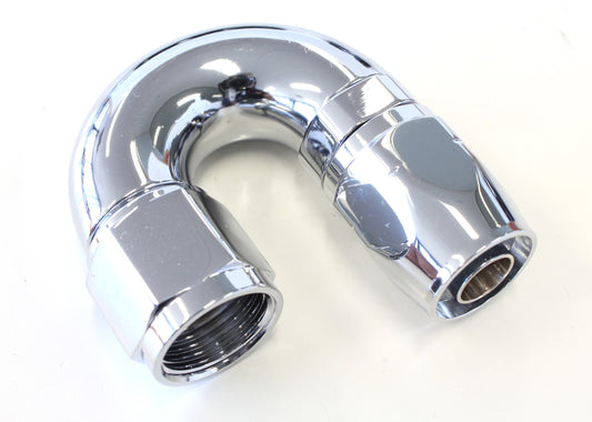 ELITE 180 DEG -8AN HOSE END   ELITE SHOW QUALITY FULL FLOW