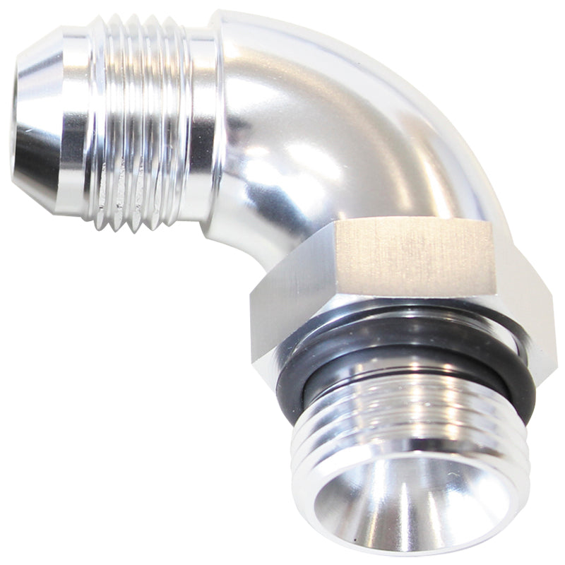 90 DEG -16ORB TO -16AN COMPLETWITH JAM NUT AND O-RING SILVER Default Title