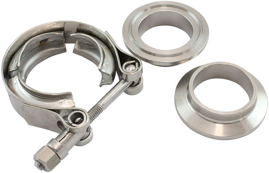 1.25" V BAND CLAMP KIT 2X WELDRINGS & 1 X STAINLESS CLAMP