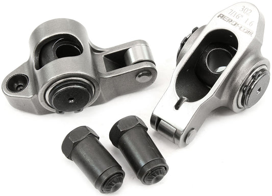 SBF S/S ROCKER ARMS 7/16" STUD1.60 WINDSOR 302 351 ROLLER 2 STAINLESS Aeroflow 95-1222-2