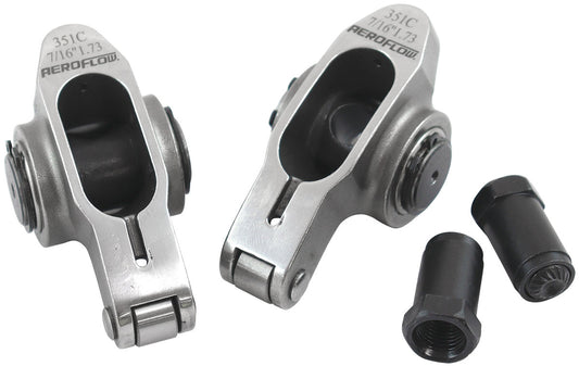FORD CLEVELAND S/S ROCKER ARM 7/16" STUD 1.73 351C ROLLER 2 STAINLESS Aeroflow 95-1228-2
