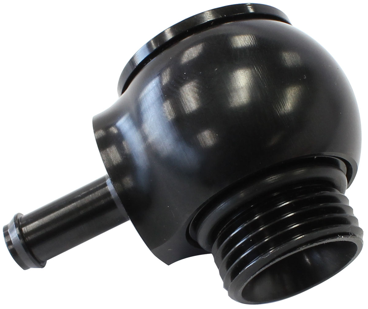 SLIMLINE -10ORB TO 5/16" BARB 90 DEG TIGHT RADIUS BLACK