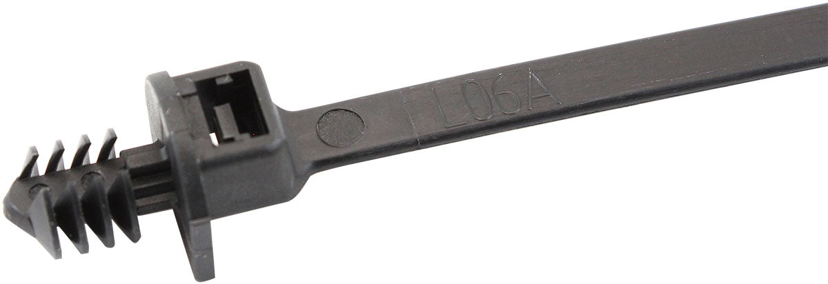 FIR TREE CABLE TIE 4.8x210mm  FIXED 25 PACK BLACK ZIP TIES