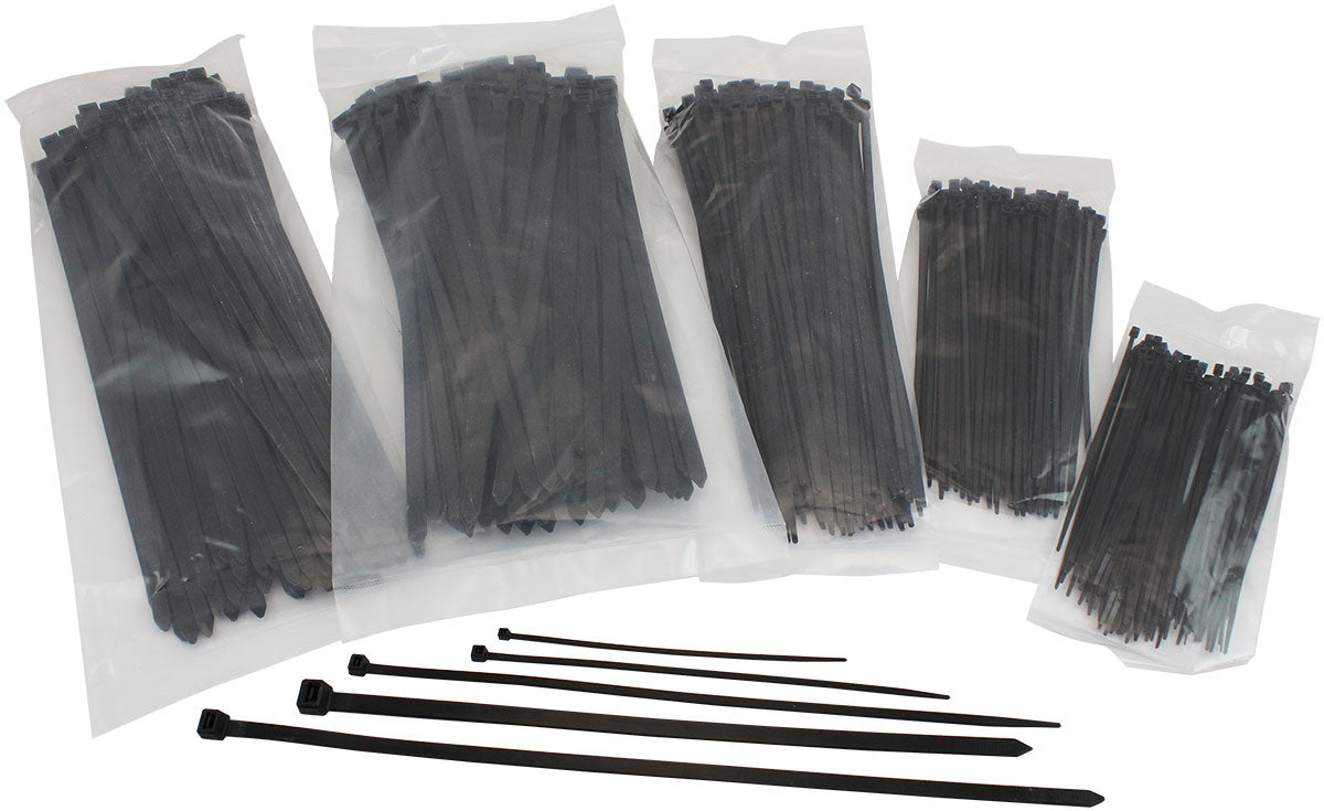CABLE TIES BULK MULTI PACK    PA66 BLACK VARIOUS SIZES 1000