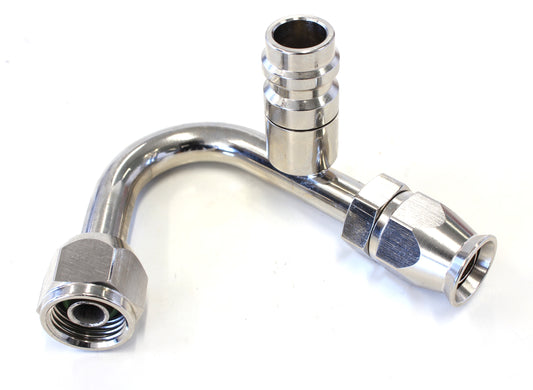 -6 A/C W/CHARGE PORT 135 DEG  STAINLESS