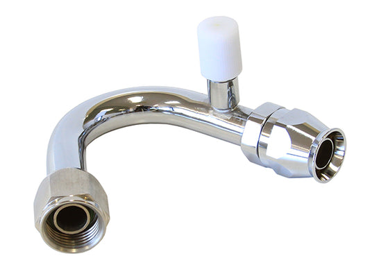 -8 A/C W/CHARGE PORT 135 DEG  STAINLESS