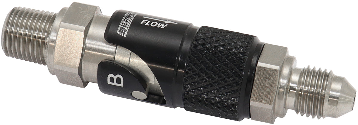 QUICK RELEASE EPR SEAL -3AN   MALE TO 1/8" NPT FEMALE BLACK TITANIUM Aeroflow - AFQR106-03