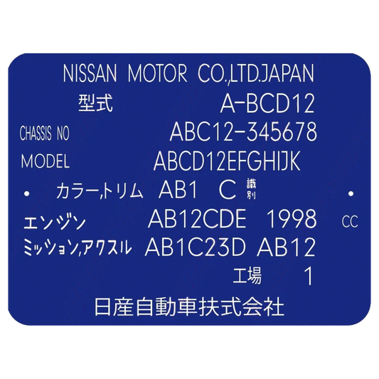 What Does Your Nissan Blue Vin Tag Mean? How To Read The Numbers