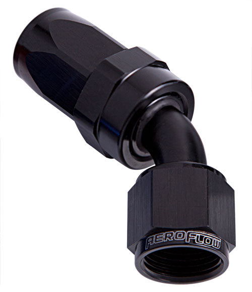 -4AN TAPER SERIES 45 DEGREE   HOSE END BLACK