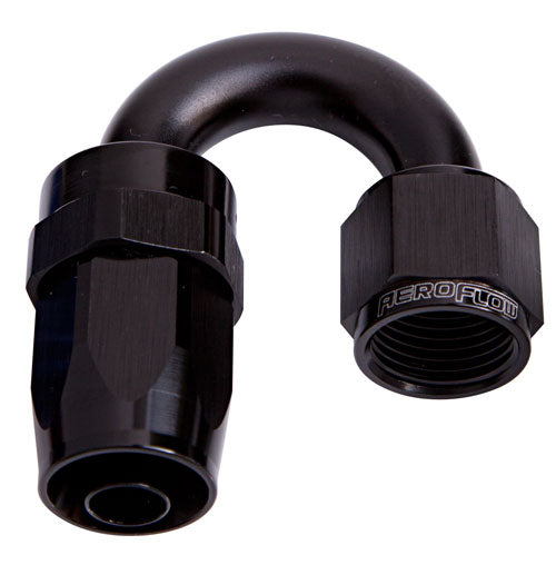 -10AN TAPER SERIES 180 DEGREE HOSE END BLACK