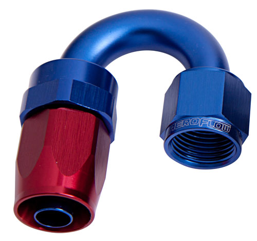 -20AN TAPER SERIES 180 DEGREE HOSE END BLUE