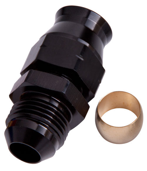 5/16" HARD LINE TO -6AN MALE  ADAPTER BLACK w/ OLIVE Default Title