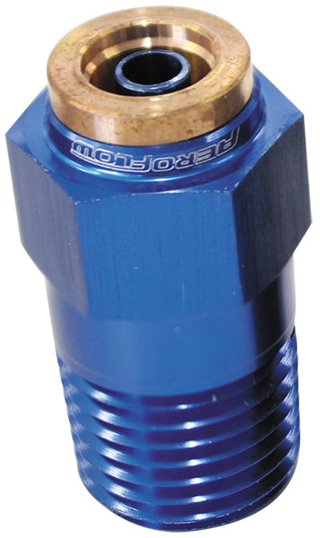 1/4" NPT STRAIGHT TO 1/4" 120 SERIES NYLON BLUE FITTING