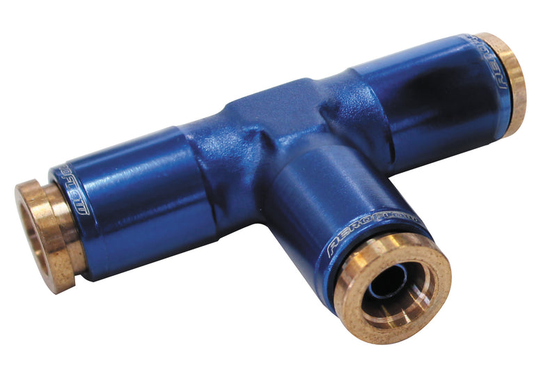 1/4" TEE 120 SERIES NYLON     BLUE FITTING