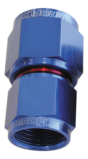 STRAIGHT FEMALE FLARE -6AN    BLUE SWIVEL COUPLER